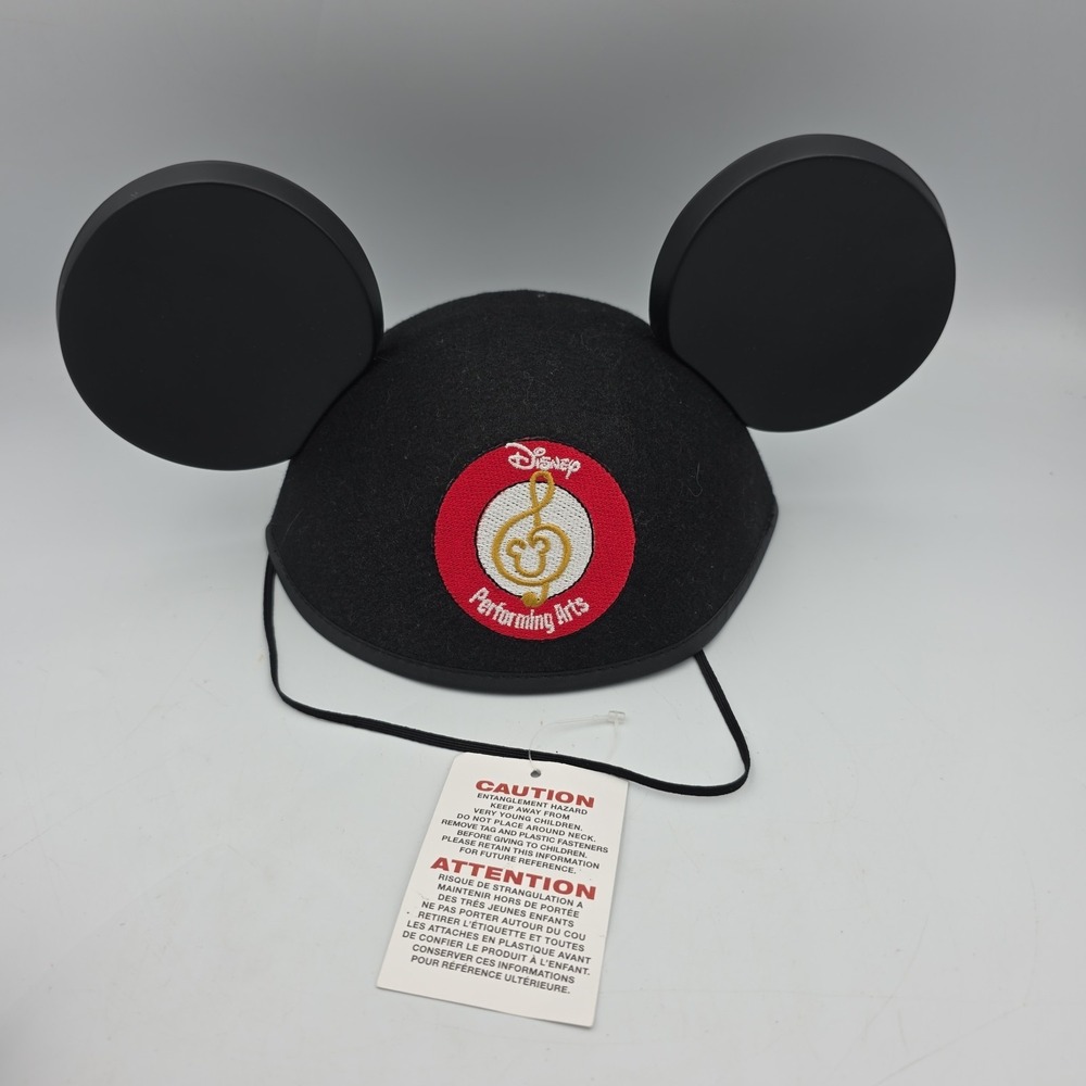 Disney Parks Mickey Mouse Ears Performing Arts Black Hat Adult One Size NEW!